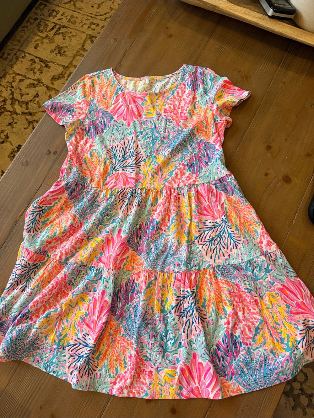 Lilly Pulitzer Girls' Multi-Color Floral Tiered Dress